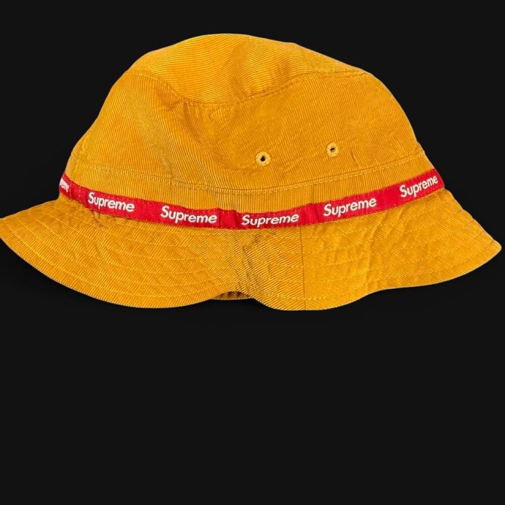 Supreme Corduroy Crusher (SS14) Bucket Hat in Yellow size SM/MED